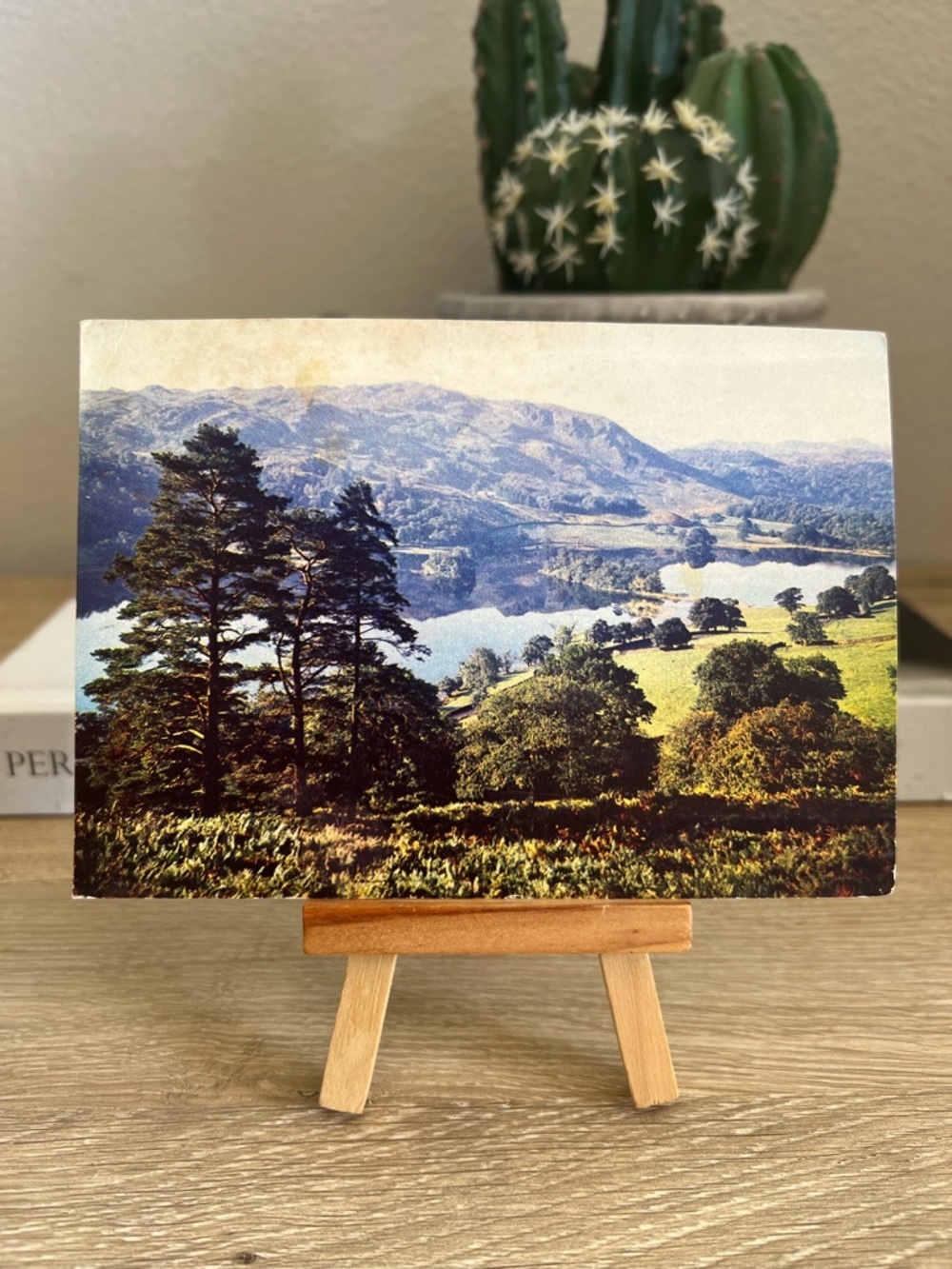 Vintage Rydal Water & Loughrigg Lake District England Postcard Posted Airmail